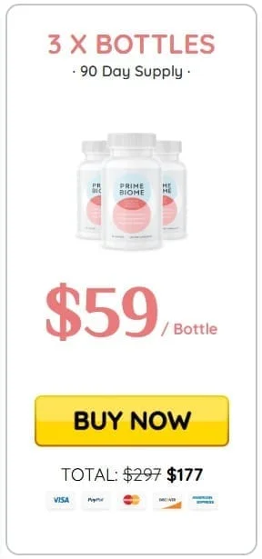Prime Biome Supplement 3 Bottle